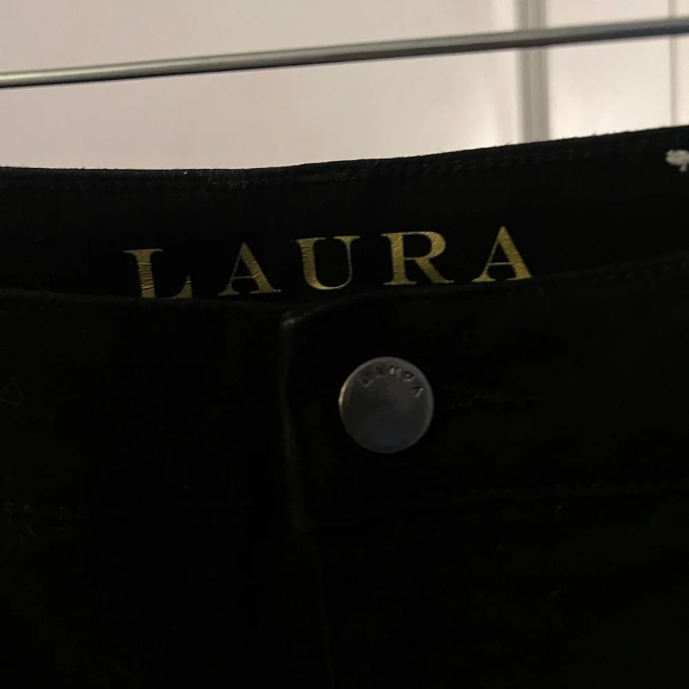 Laura Black Boot Cut Jeans with Bling Piping - Picture 2 of 6
